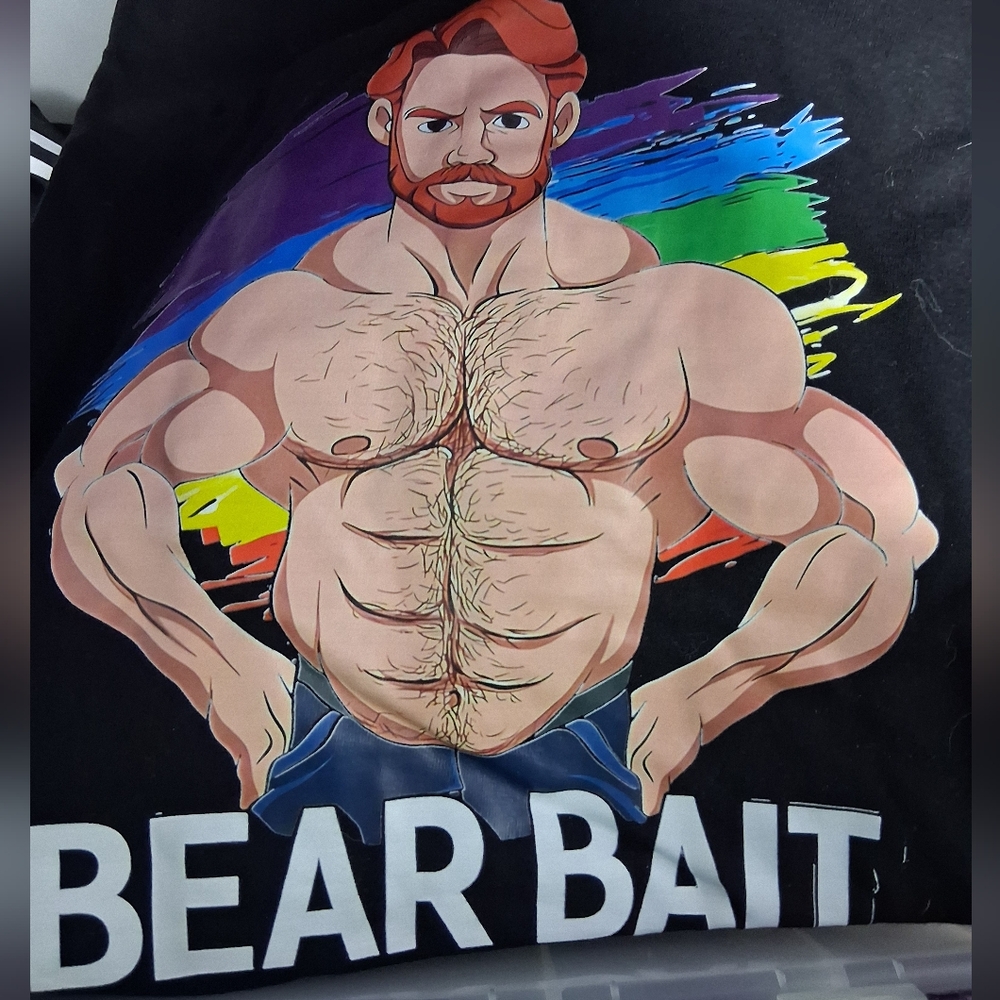 Pride/ Mardi GRAS Mens Bear Bait T-Shirt